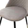 Chair Giselle pakoworld velvet grey leg black-golden