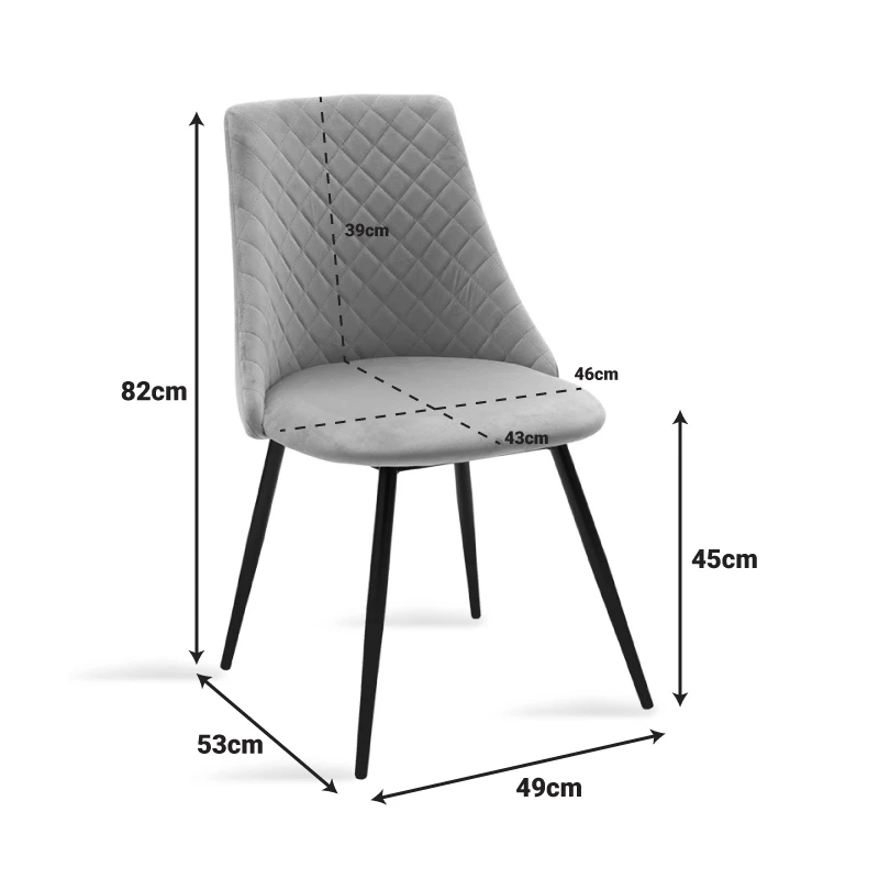 Chair Giselle pakoworld velvet rotten apple-leg black