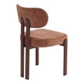 Glamor chair pakoworld brown-walnut fabric metal legs 53x51x81cm
