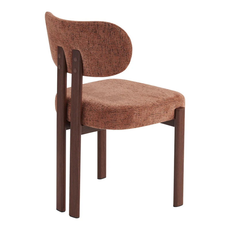 Glamor chair pakoworld brown-walnut fabric metal legs 53x51x81cm