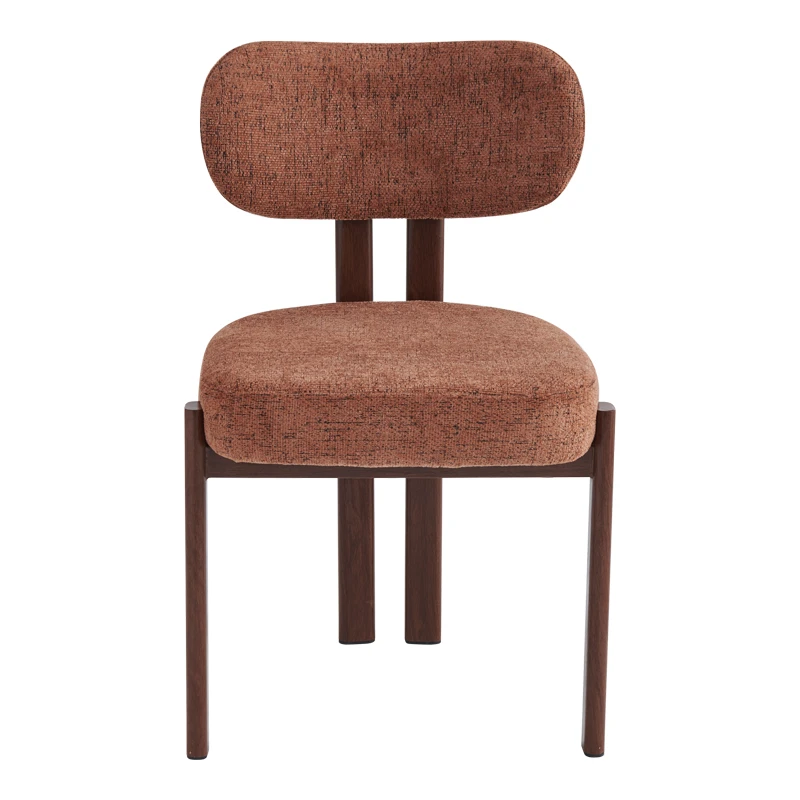 Glamor chair pakoworld brown-walnut fabric metal legs 53x51x81cm