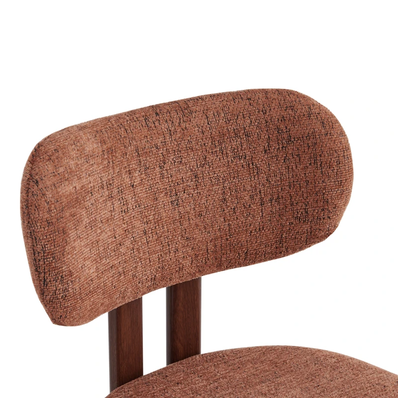 Glamor chair pakoworld brown-walnut fabric metal legs 53x51x81cm