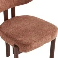 Glamor chair pakoworld brown-walnut fabric metal legs 53x51x81cm