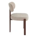 Glamor chair pakoworld beige-walnut fabric metal legs 53x51x81cm