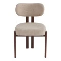 Glamor chair pakoworld beige-walnut fabric metal legs 53x51x81cm