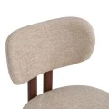 Glamor chair pakoworld beige-walnut fabric metal legs 53x51x81cm