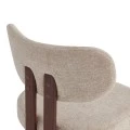 Glamor chair pakoworld beige-walnut fabric metal legs 53x51x81cm