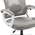 Καρέκλα γραφείου διευθυντή Exeter pakoworld λευκή - mesh γκρι 50x58x119-129εκ