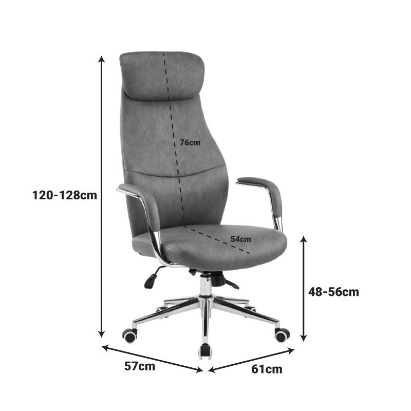 Manager office chair Ferka pakoworld brown pu 64x71x120-128cm