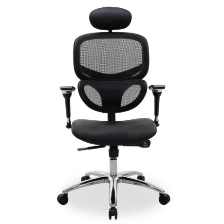 Manager office chair Freedom pakoworld SUPREME QUALITY mesh-pu in black colour