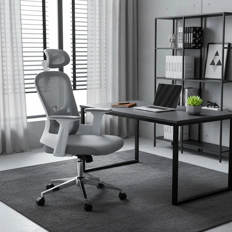 Office chair manager Ignatius pakoworld mesh light grey