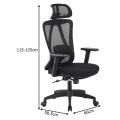 Magida pakoworld mesh black manager's office chair 58.5x66x115-125cm