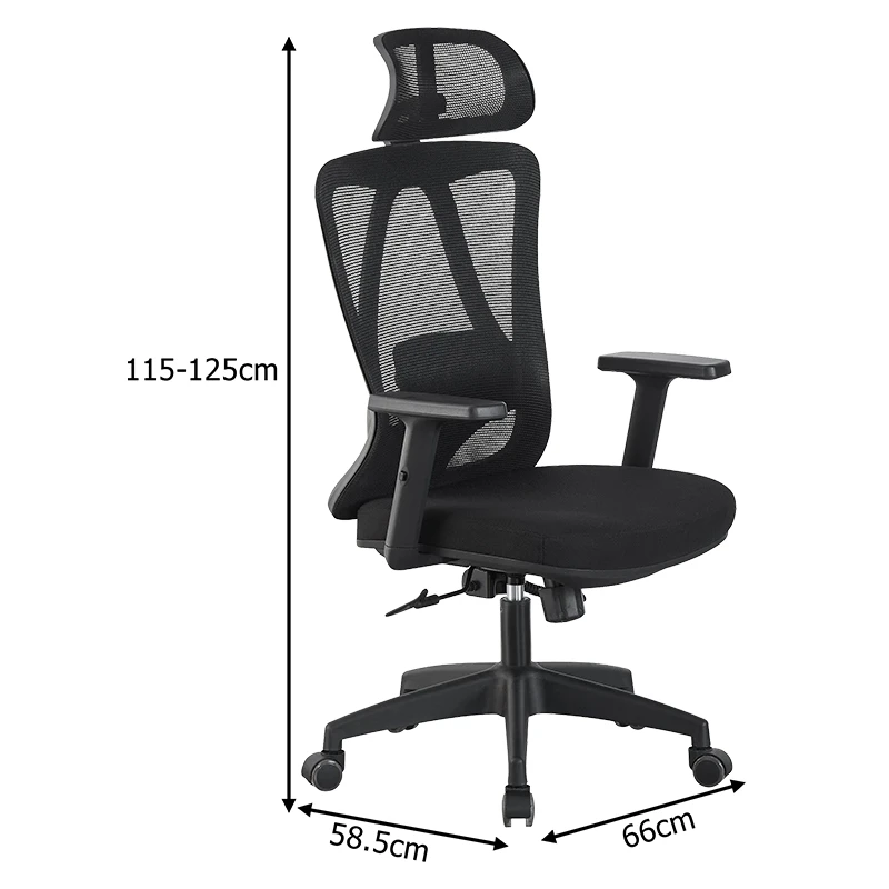 Magida pakoworld mesh black manager's office chair 58.5x66x115-125cm