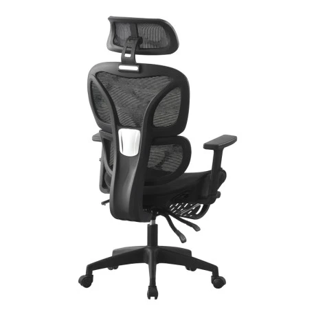 Manager's office chair with footrest Corus pakoworld mesh black 62x69x125-135cm