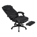 Director's office chair with footrest Garnut pakoworld pu black 69x75x116-126cm
