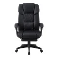 Director's office chair with footrest Garnut pakoworld pu black 69x75x116-126cm