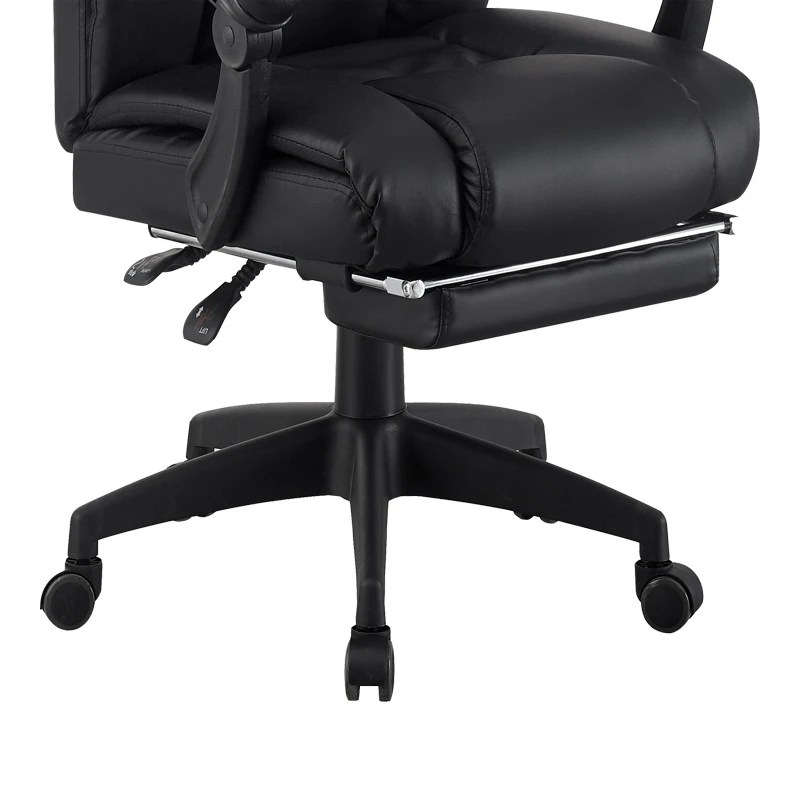 Director's office chair with footrest Garnut pakoworld pu black 69x75x116-126cm
