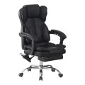 Director's office chair with footrest and massage Ekse pakoworld pu black 64.5x75x109-119cm