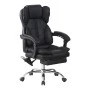 Director's office chair with footrest and massage Ekse pakoworld pu black 64.5x75x109-119cm