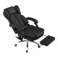 Director's office chair with footrest and massage Ekse pakoworld pu black 64.5x75x109-119cm