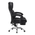 Director's office chair with footrest and massage Ekse pakoworld pu black 64.5x75x109-119cm
