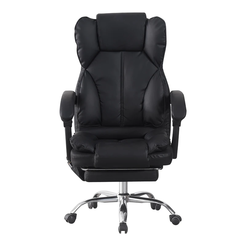 Director's office chair with footrest and massage Ekse pakoworld pu black 64.5x75x109-119cm