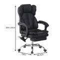Director's office chair with footrest and massage Ekse pakoworld pu black 64.5x75x109-119cm