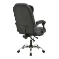 Καρέκλα γραφείου διευθυντή με υποπόδιο και μηχανισμό massage Volter pakoworld pu μαύρο 62x70x110εκ