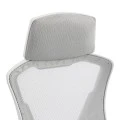 Manager's office chair with footrest Meton pakoworld white - mesh grey 48x60x118-128cm