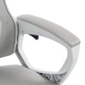 Manager's office chair with footrest Meton pakoworld white - mesh grey 48x60x118-128cm