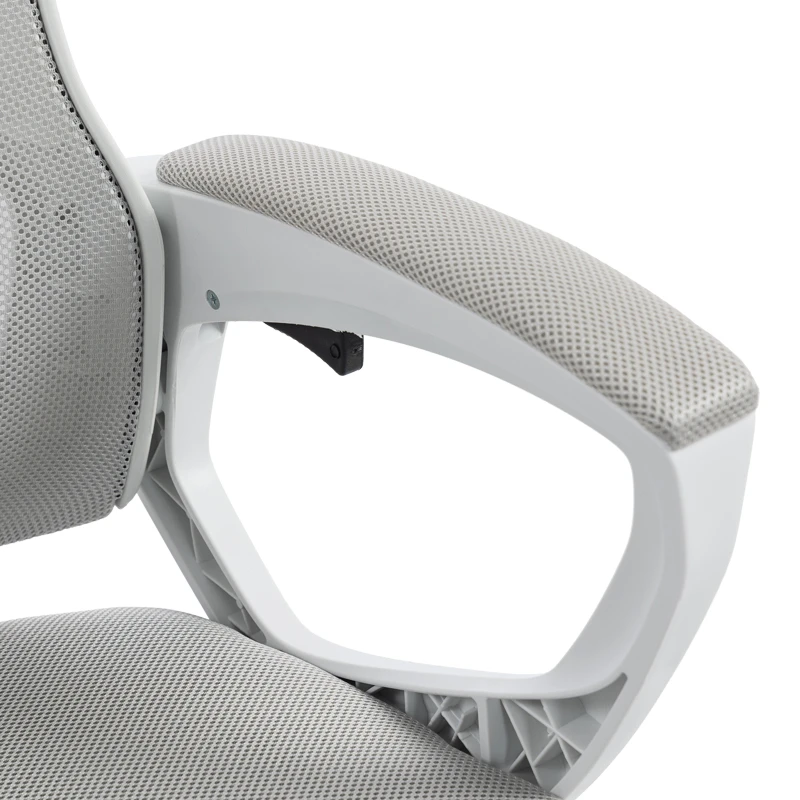 Manager's office chair with footrest Meton pakoworld white - mesh grey 48x60x118-128cm