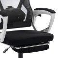 Manager's office chair with footrest Meton pakoworld white - mesh black 48x60x118-128cm