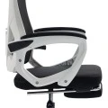 Manager's office chair with footrest Meton pakoworld white - mesh black 48x60x118-128cm