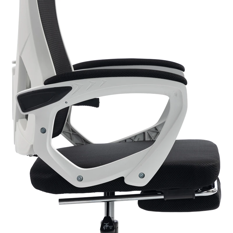 Manager's office chair with footrest Meton pakoworld white - mesh black 48x60x118-128cm