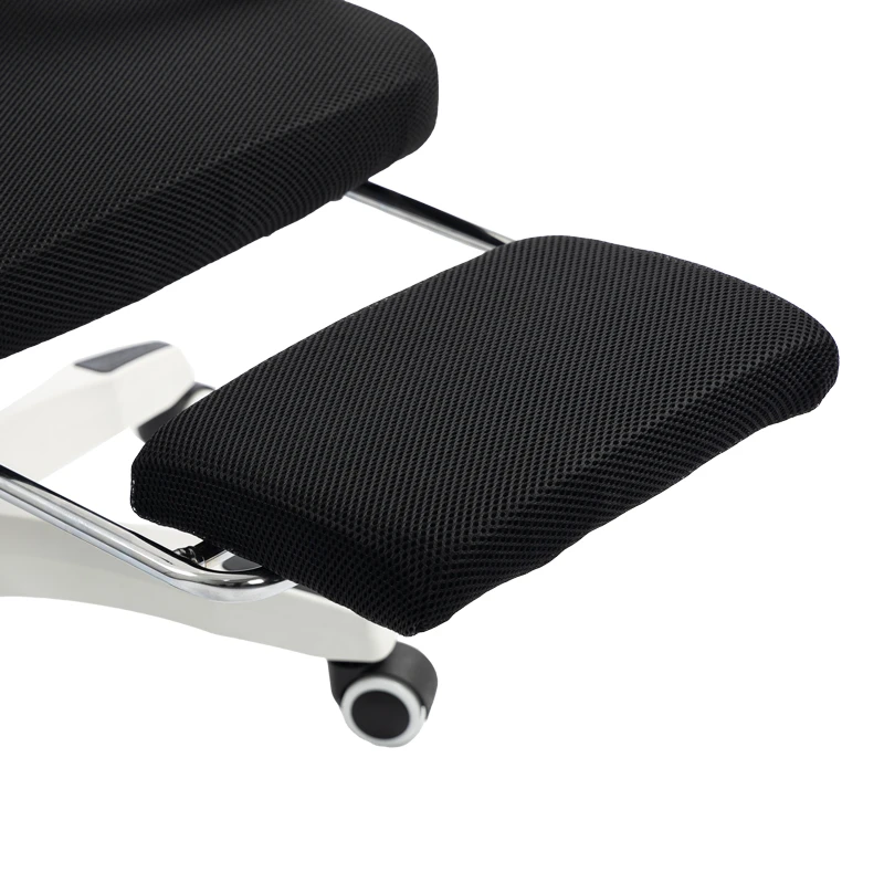 Manager's office chair with footrest Meton pakoworld white - mesh black 48x60x118-128cm