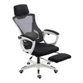 Manager's office chair with footrest Meton pakoworld white - mesh black 48x60x118-128cm