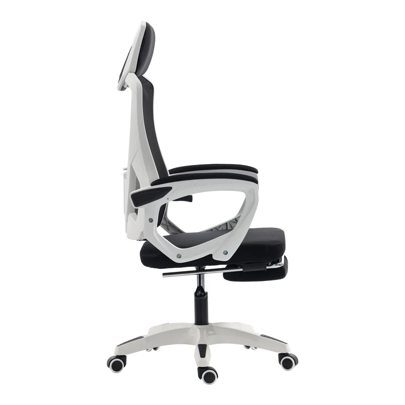 Manager's office chair with footrest Meton pakoworld white - mesh black 48x60x118-128cm