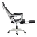 Manager's office chair with footrest Meton pakoworld white - mesh black 48x60x118-128cm