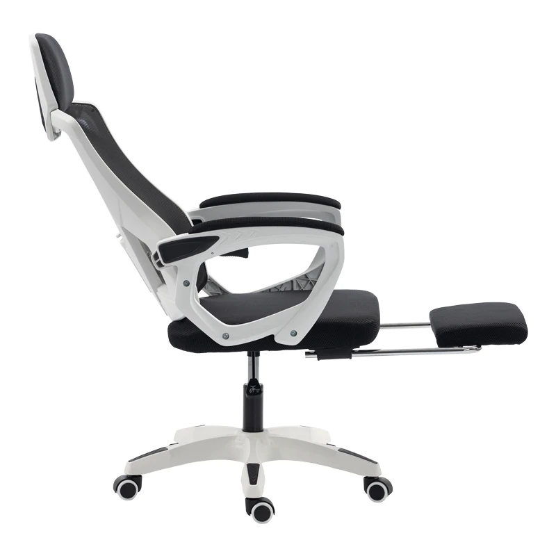 Manager's office chair with footrest Meton pakoworld white - mesh black 48x60x118-128cm