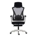 Manager's office chair with footrest Meton pakoworld white - mesh black 48x60x118-128cm
