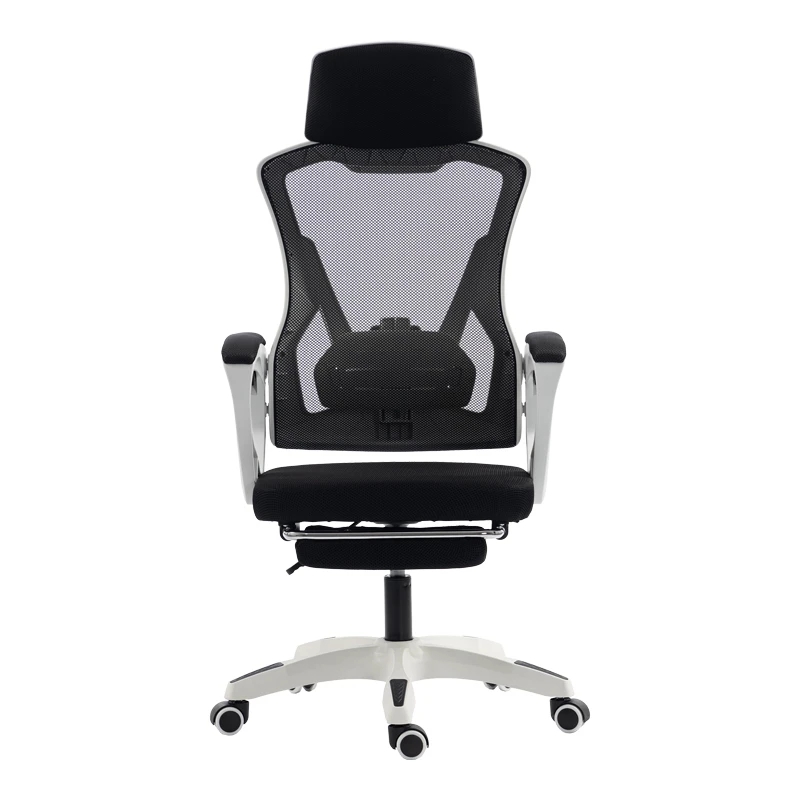 Manager's office chair with footrest Meton pakoworld white - mesh black 48x60x118-128cm