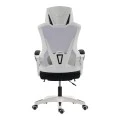 Manager's office chair with footrest Meton pakoworld white - mesh black 48x60x118-128cm