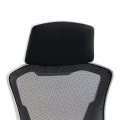 Manager's office chair with footrest Meton pakoworld white - mesh black 48x60x118-128cm