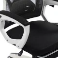 Manager's office chair with footrest Meton pakoworld white - mesh black 48x60x118-128cm