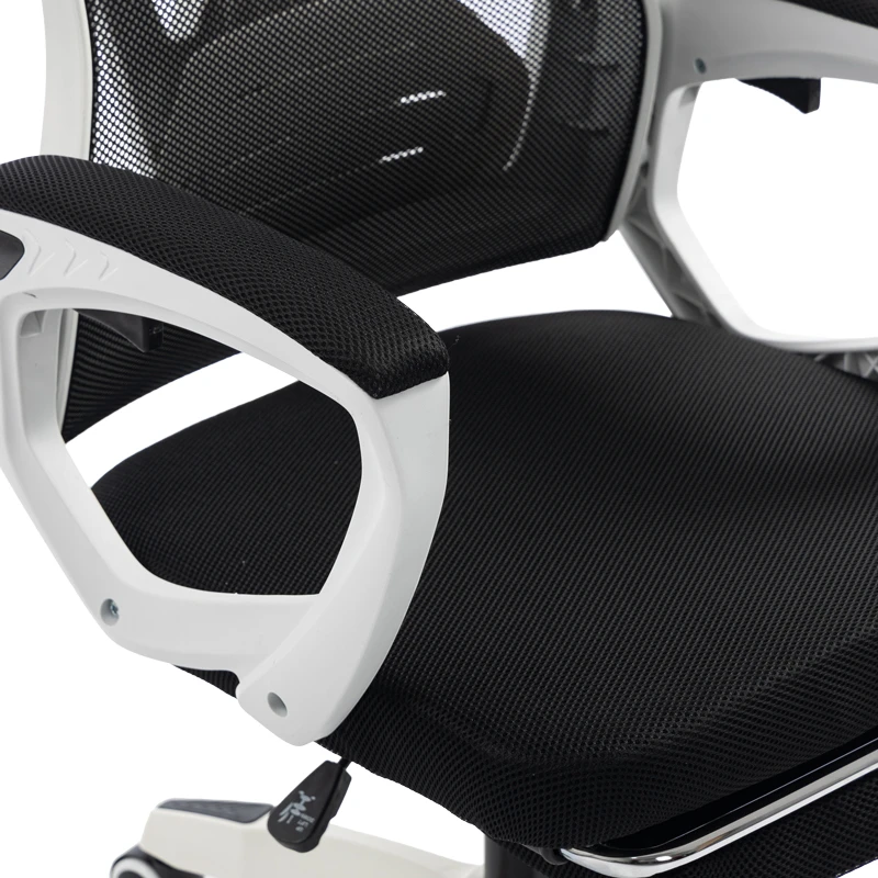 Manager's office chair with footrest Meton pakoworld white - mesh black 48x60x118-128cm