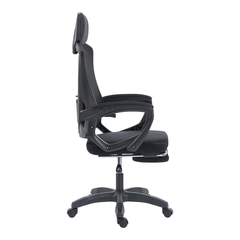 Manager's office chair with footrest Meton pakoworld mesh black color 48x60x118-128cm