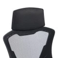 Manager's office chair with footrest Meton pakoworld mesh black color 48x60x118-128cm