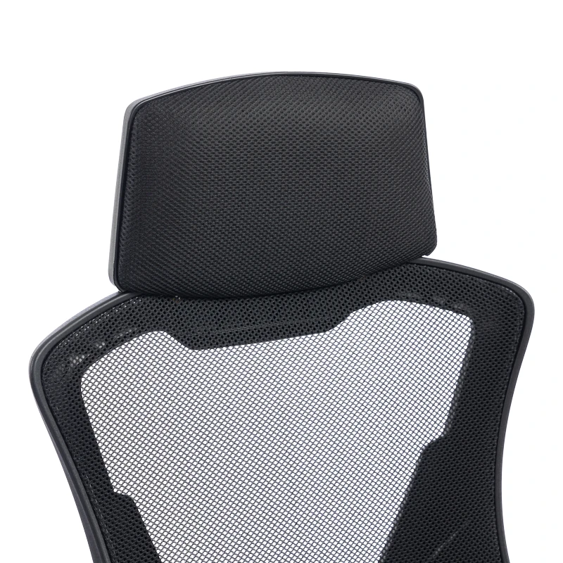 Manager's office chair with footrest Meton pakoworld mesh black color 48x60x118-128cm