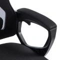 Manager's office chair with footrest Meton pakoworld mesh black color 48x60x118-128cm