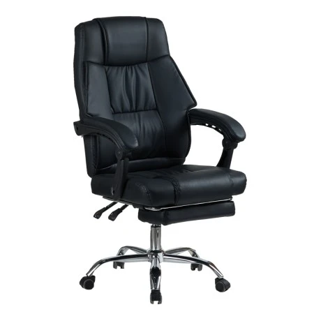 Director's office chair with footrest Vimmi pakoworld pu black 60x62.5x102-112cm